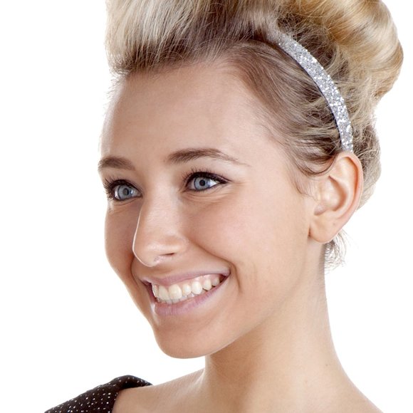 Hipsy 10-pack Bling Glitter Adjustable No Slip Skinny Neutral & Pastel Headbands main image 6